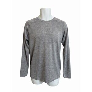 NWT All In Motion Men's S Heathered Gray Seamless Athletic Top Breathable Mesh